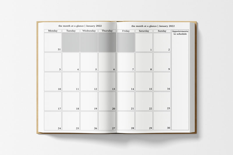 Monthly Layout Everything Planner