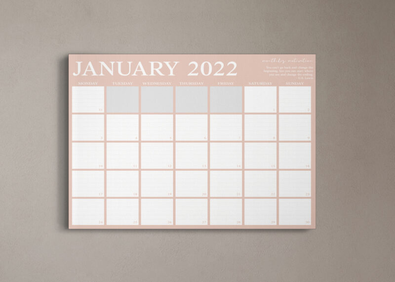 Dear Diary 2022 A4 Fridge Calendar