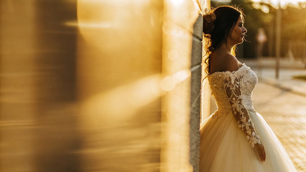elegant romantic off-shoulder gowns